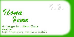 ilona hemm business card